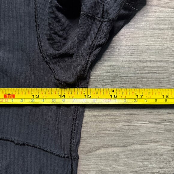 Lululemon Women's Asymmetrical Ribbed Cotton T-Shirt - Black - Picture 4 of 5